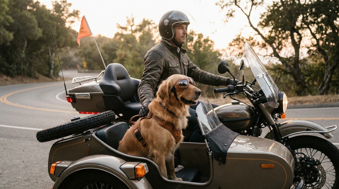 Chien sur moto : Sécurité, législation et équipements 2025
